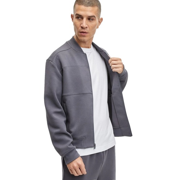 Mode of One Other - Mode of One Mens Gray Full Zip Knit Bomber Jacket Medium NWT